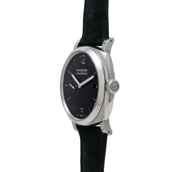 Panerai Radiomir Stainless Steel 47mm Black Dial Alligator Leather Strap PAM00514 - BRAND NEW