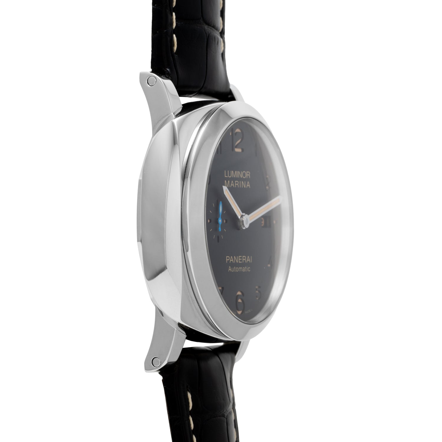 Panerai Luminor Marina Stainless Steel 44mm Black Dial Alligator Leather Strap PAM01359 - BRAND NEW