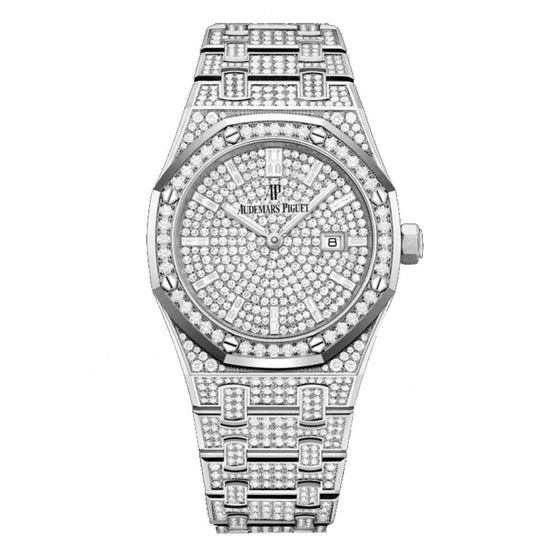 Audemars Piguet Royal Oak Quartz 33 mm 67652BC.ZZ.1265BC.01 White Gold/Diamonds Diamond Pave