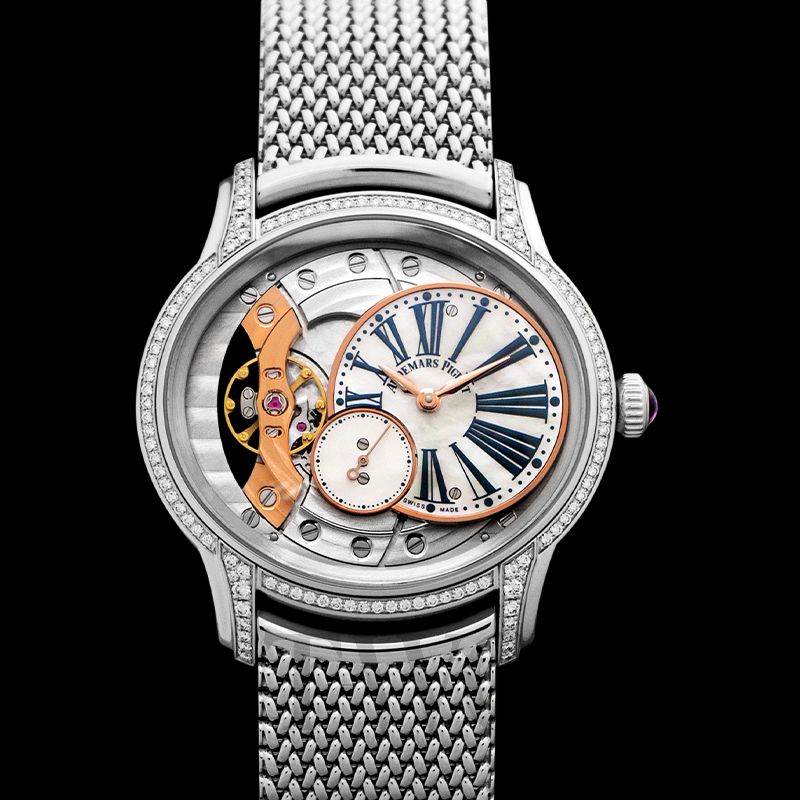 Audemars Piguet Millenary Hand-Wound 39.5 mm 77247BC.ZZ.1272BC.01 White Gold/Diamonds Analog