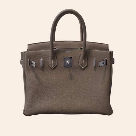 Hermes Birkin 30 Togo Etoupe Palladium Hardware - BRAND NEW