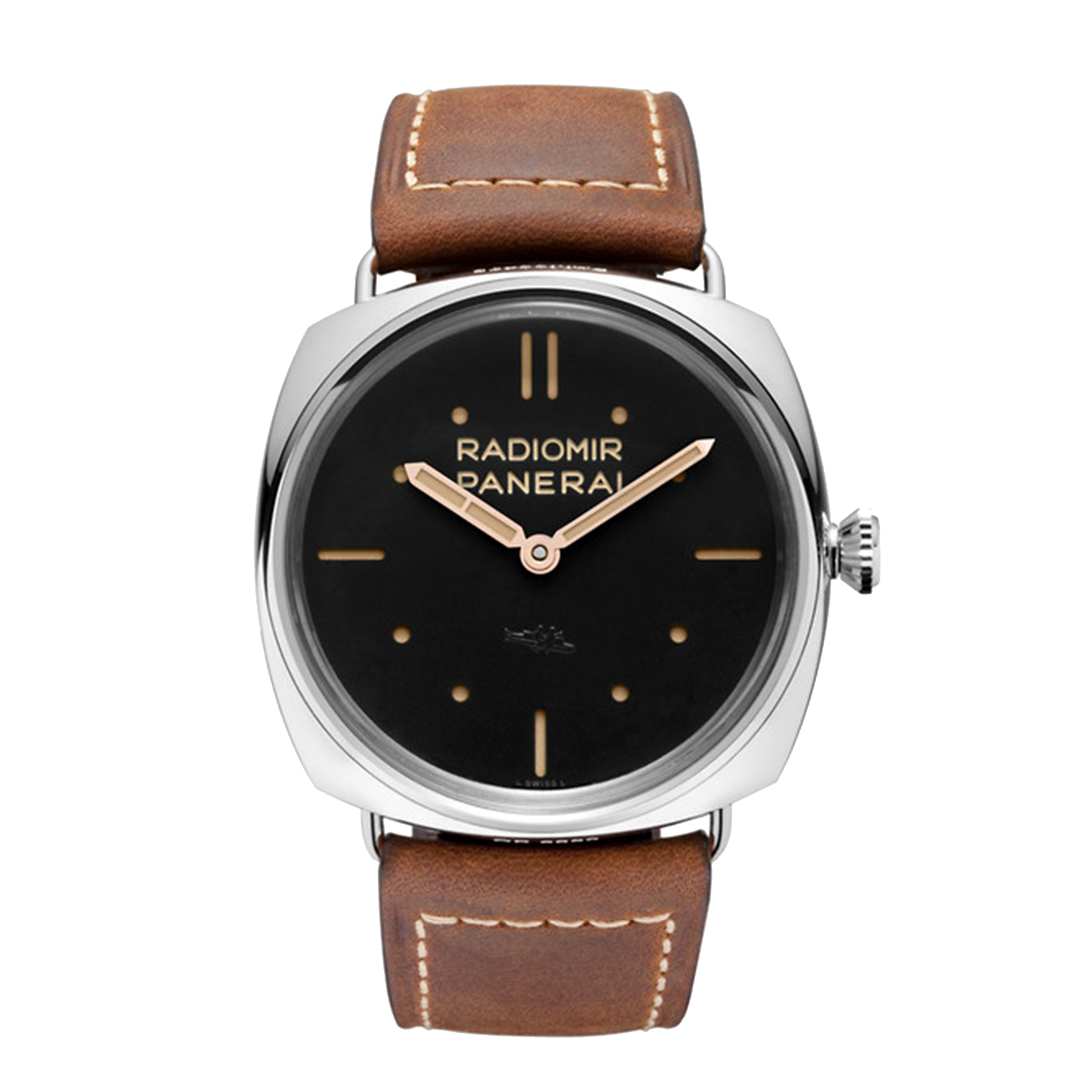 Panerai Radiomir S.L.C. Stainless Steel 47mm Black Dial Leather Strap PAM00425 - BRAND NEW