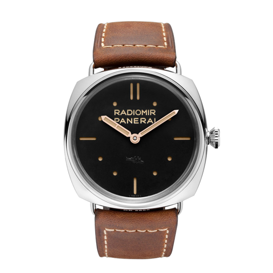 Panerai Radiomir S.L.C. Stainless Steel 47mm Black Dial Leather Strap PAM00425 - BRAND NEW