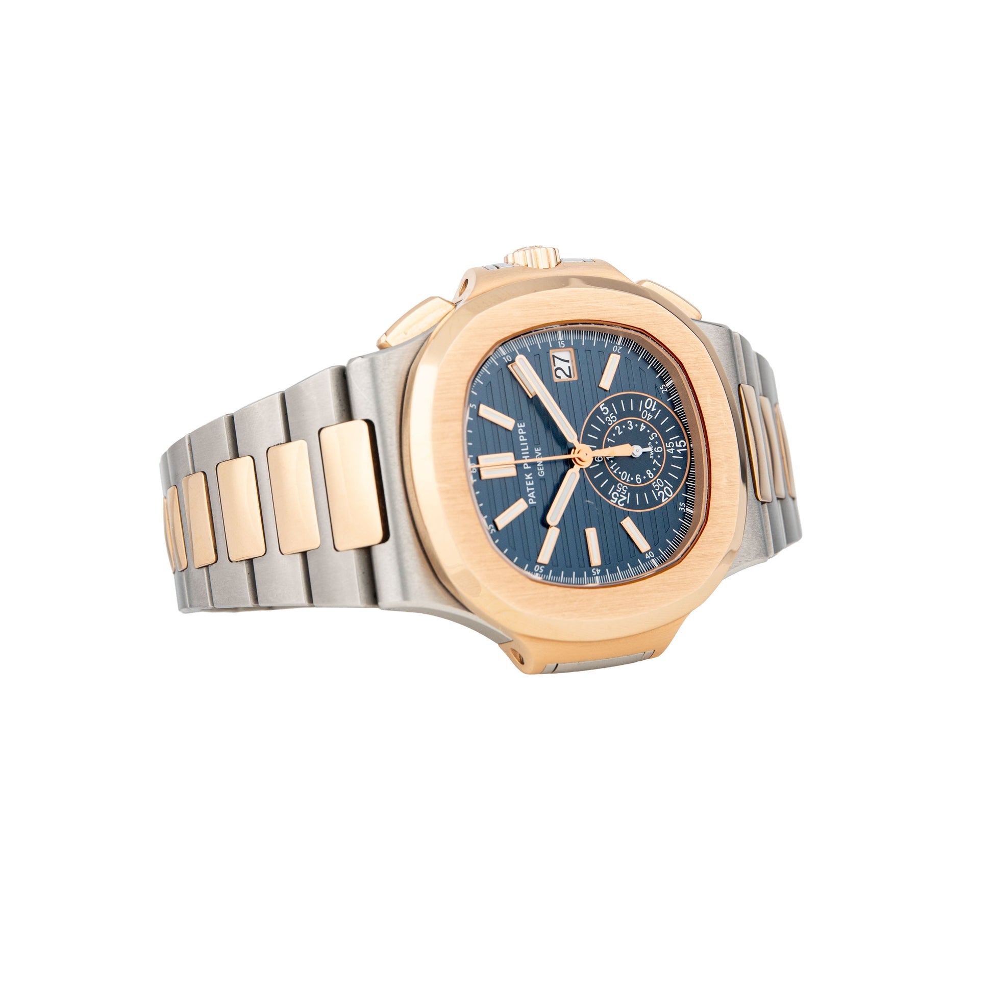 Patek Philippe Nautilus Chronograph Date Automatic Steel Rose Gold 40.5mm Blue Dial Steel Rose Gold Bracelet 5980/1AR-001 - BRAND NEW