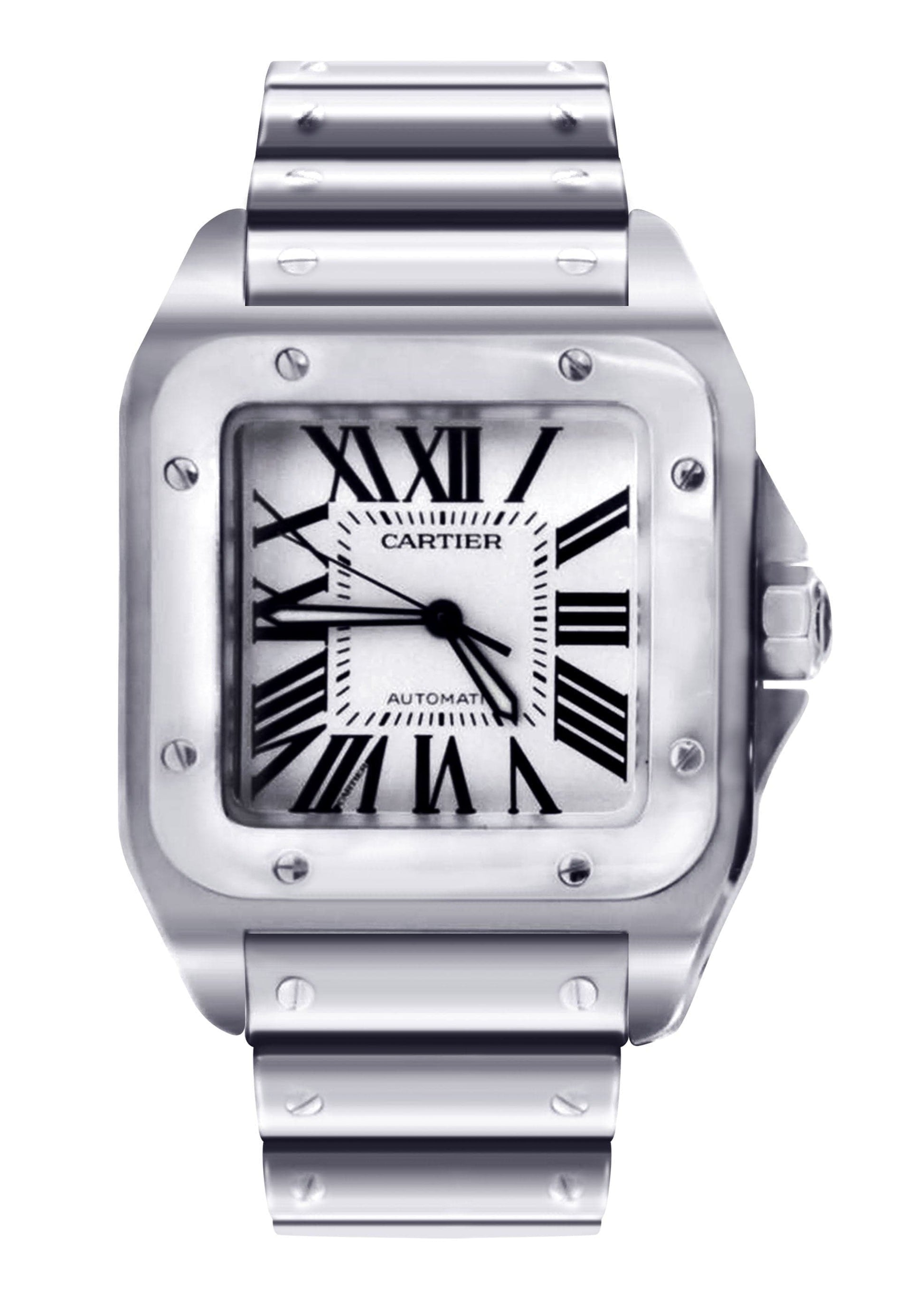 CARTIER W20126X8 SANTOS 100 STAINLESS STEEL BRAND NEW