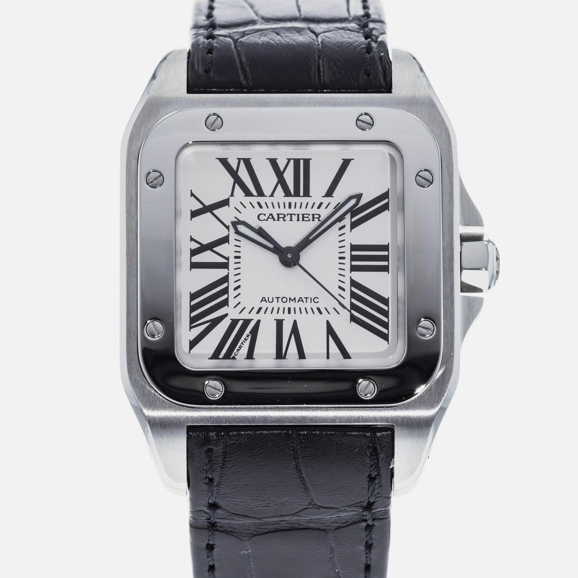 CARTIER W20106X8 SANTOS 100 STAINLESS STEEL BRAND NEW