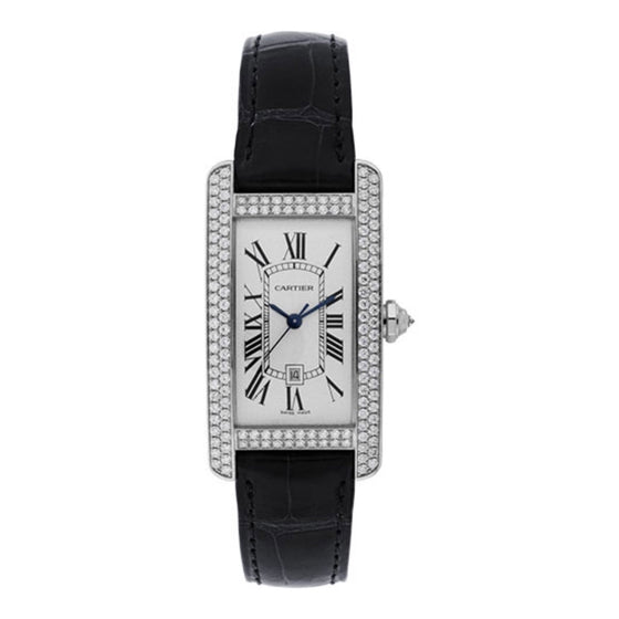 CARTIER WB710002 TANK AMERICAINE 18k WHITE GOLD DIAMONDS BRAND NEW