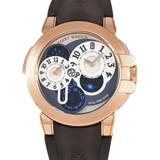 Harry Winston Ocean Dual Time Rose Gold 400-MATZ44R