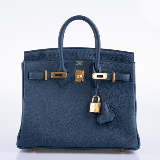 Hermes Birkin 25 Togo Blue De Prusse Gold Hardware - BRAND NEW
