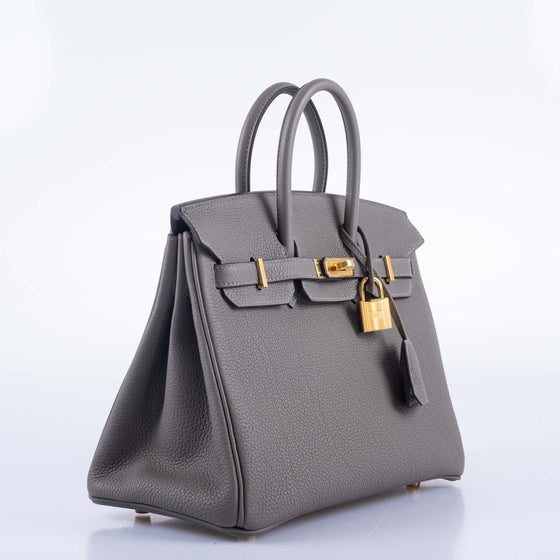 Hermes Birkin 25 Togo Gris Meyer Gold Hardware - BRAND NEW
