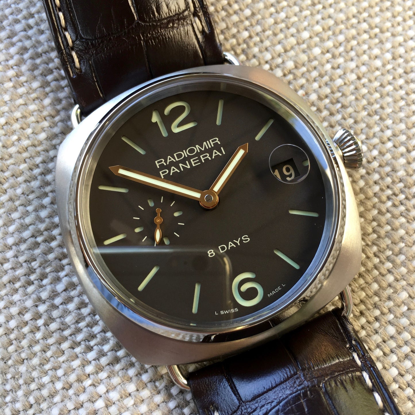 Panerai PAM 346 Radiomir 8 Days Polished Titanium 45mm Brown - BRAND NEW