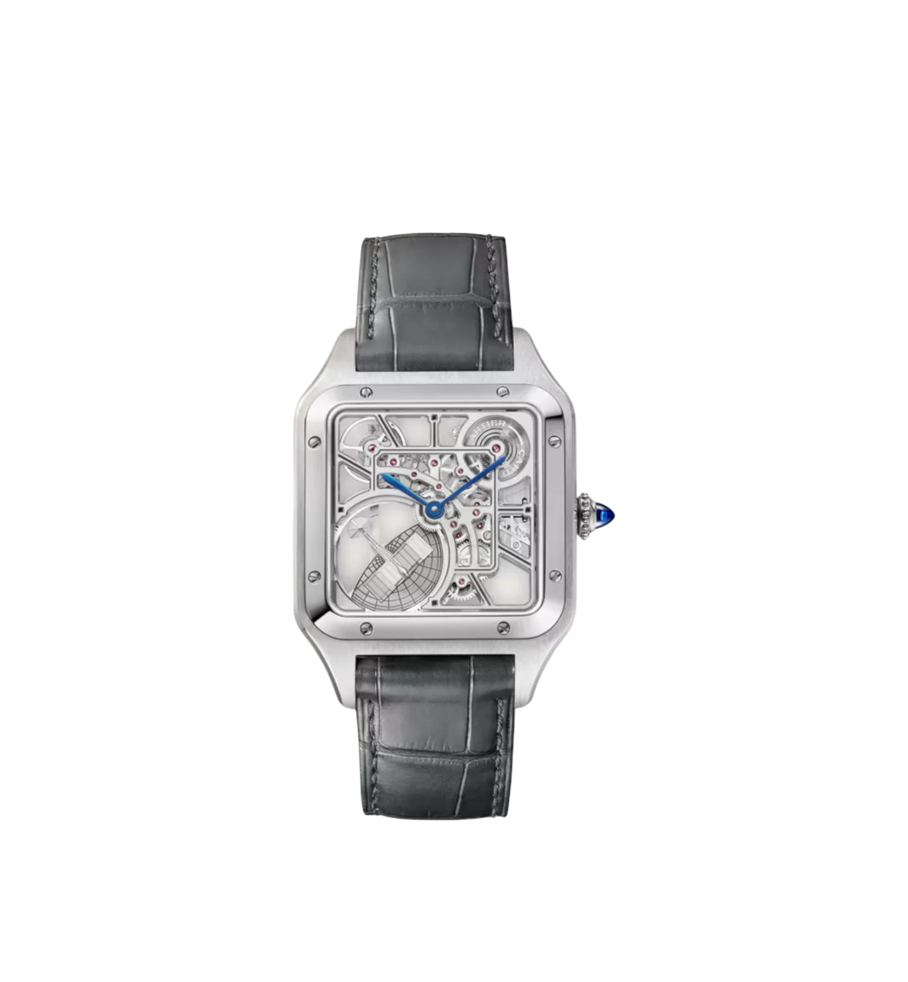 Santos-Dumont Micro-Rotor Skeleton Large Steel WHSA0032