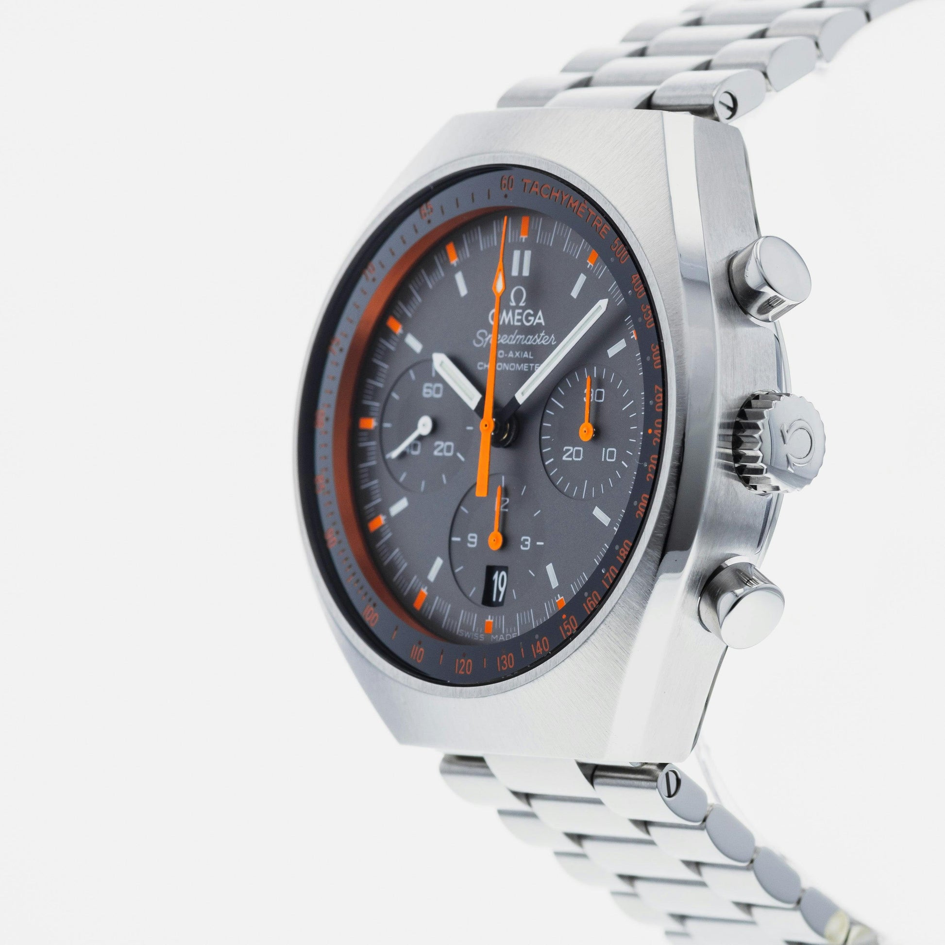 Omega 327.10.43.50.06.001 Speedmaster Mark II Co-Axial Chronograph Grey Index Red Stainless Steel BRAND NEW