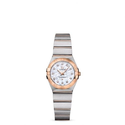 OMEGA 123.25.24.60.57.002 CONSTELLATION QUARTZ 24mm STEEL AND RED GOLD BRAND NEW