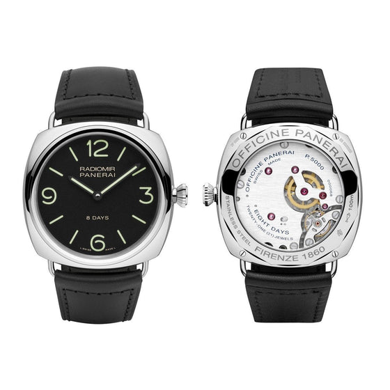 Panerai Radiomir 8 Days Stainless Steel 45mm Black Dial Leather Strap PAM00610 - BRAND NEW