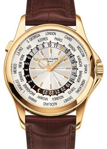 Patek Philippe World Time 39.5 mm PP 5130J-011 Yellow Gold Silver