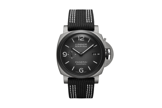 Panerai Luminor Marina Guillaume Nery Edition Titanium 44mm Black Dial Recycled PET Nylon Strap PAM01122 - BRAND NEW