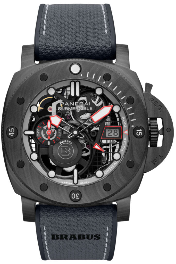 Panerai Submersible S Brabus Black Ops Edition "Limited Edition" Carbon Fibre 47mm Skeleton Dial Rubber Strap PAM01240 - BRAND NEW