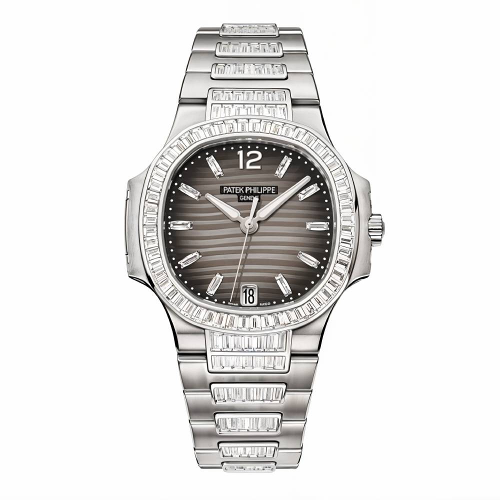 Patek Philippe Nautilus 40 mm 7014/1G-001 bnib White Gold/Diamonds Grey