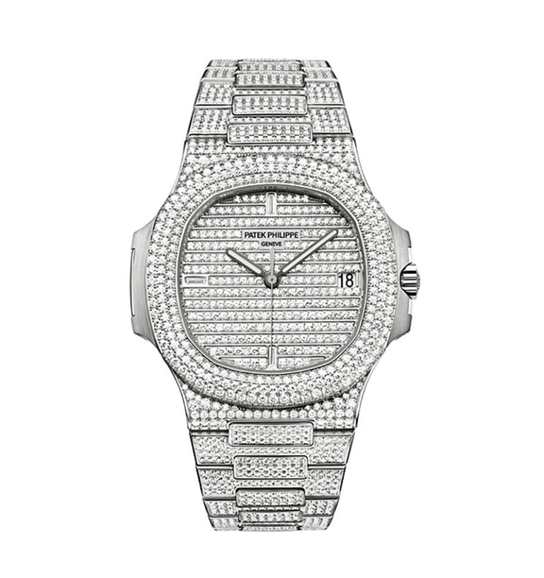 Patek Philippe Nautilus 40 mm 5719/1G-001 White Gold/Diamonds Diamond Pave