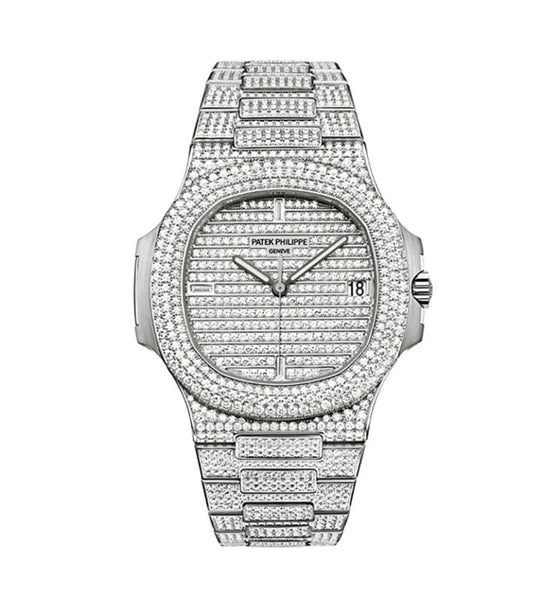 Patek Philippe Nautilus 40 mm 5719/1G-001 White Gold/Diamonds Diamond Pave