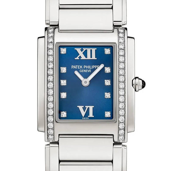 Patek Philippe Twenty~4 30 mm 4910/10A-012 Steel/Diamonds Blue