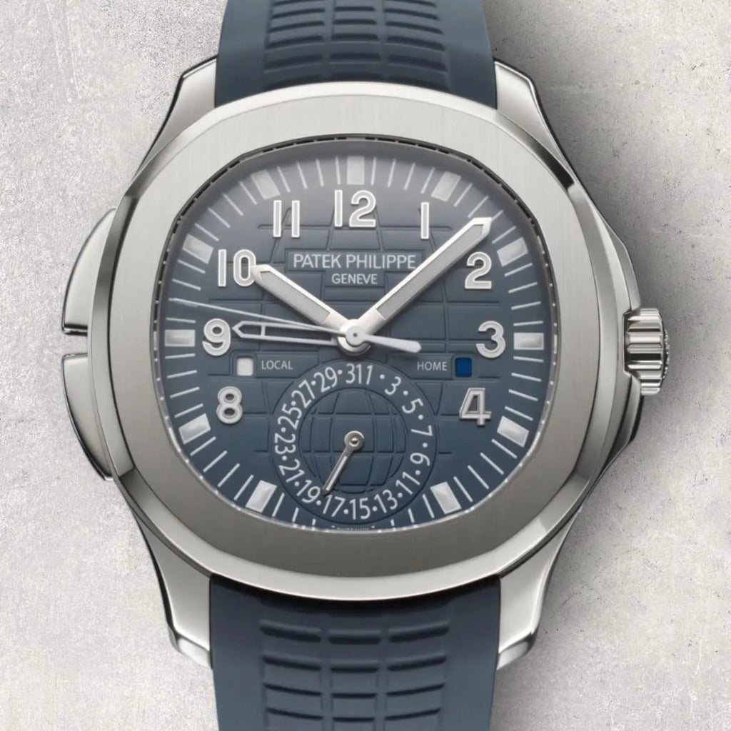 Patek Philippe Aquanaut 5164G-001 Travel Time White Gold Blue Dial