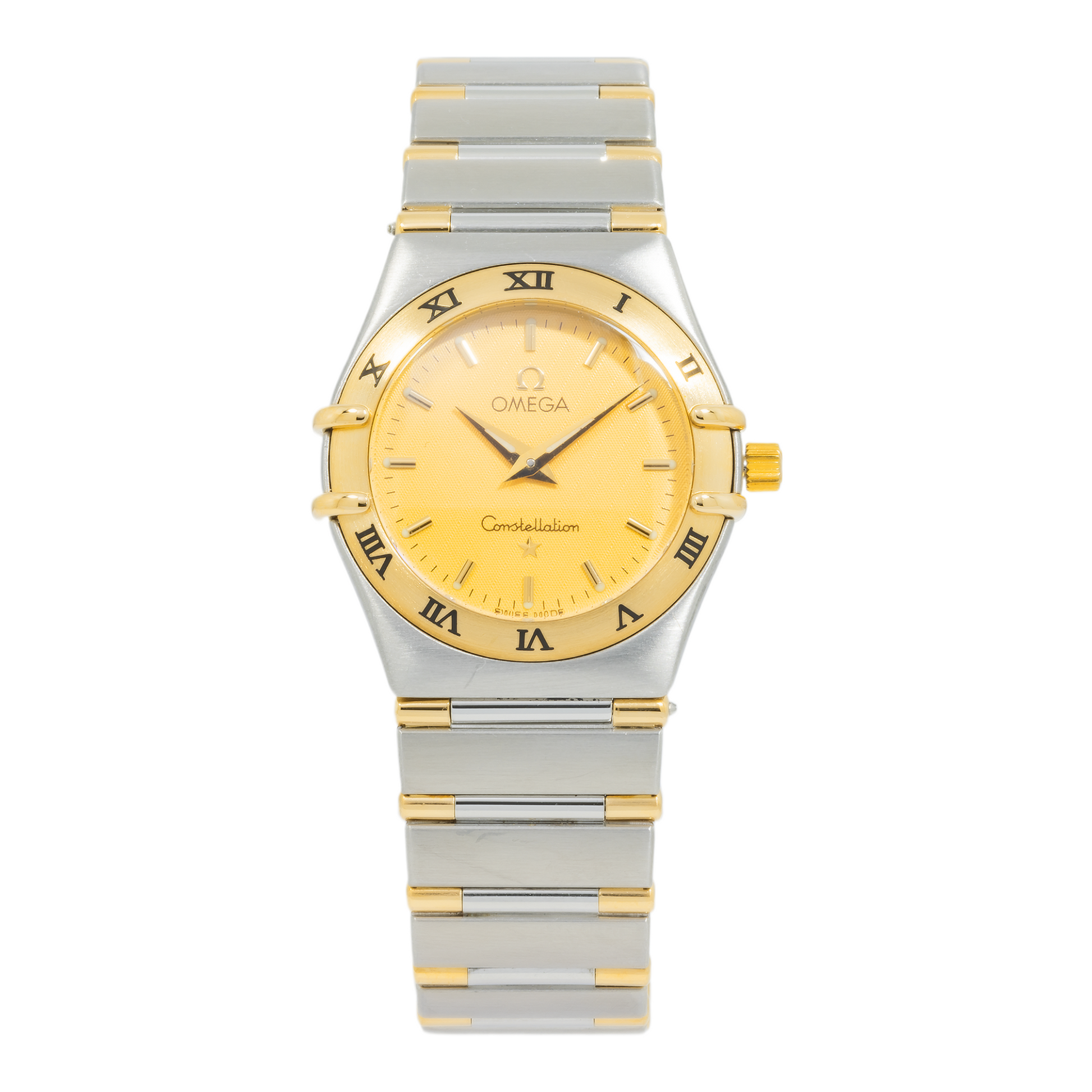 Omega Constellation 1362.10.00 22.5mm Steel Yellow Gold Champagne Dial Bracelet Bezel