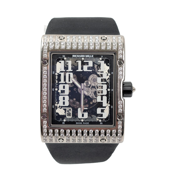 Richard Mille Automatic Winding 40 mm RM016WGDBLK White Gold/Diamonds Skeleton