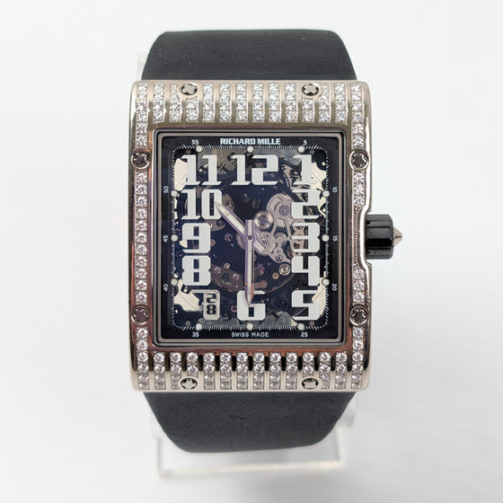 Richard Mille 40 mm RM016-AJ White Gold/Diamonds Black