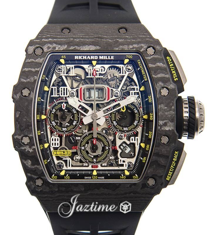 Richard Mille Automatic Mclaren 40 mm RM11-03BLKNTPT Carbon Skeleton