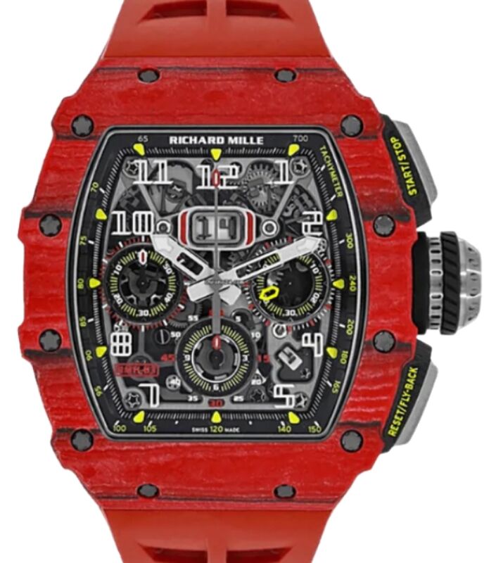 Richard Mille Automatic Red Quartz 40 mm RM11-03FQ Carbon Skeleton