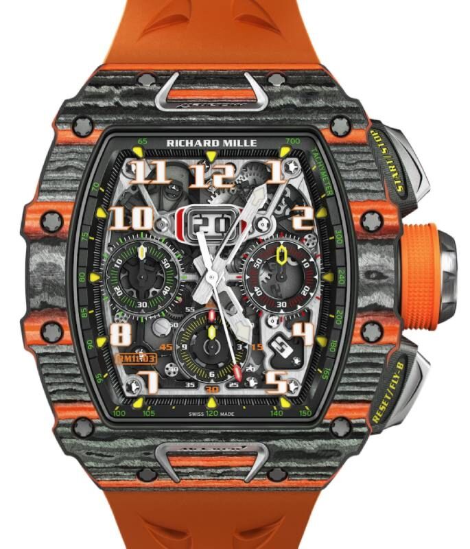 Richard Mille Automatic Mclaren 40 mm RM11-03MCL Carbon Skeleton