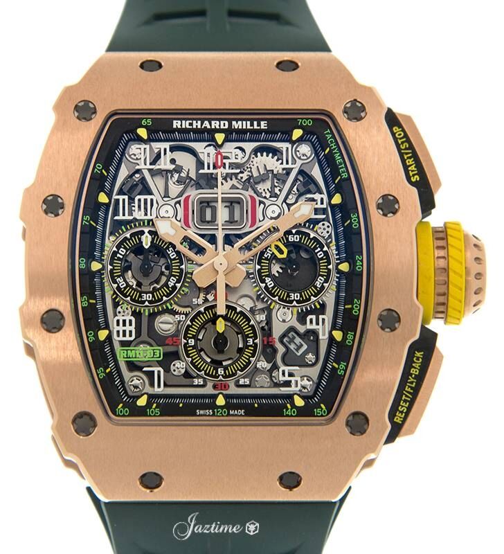 Richard Mille Automatic LMC 40 mm RM11-03RGGR Rose Gold Skeleton