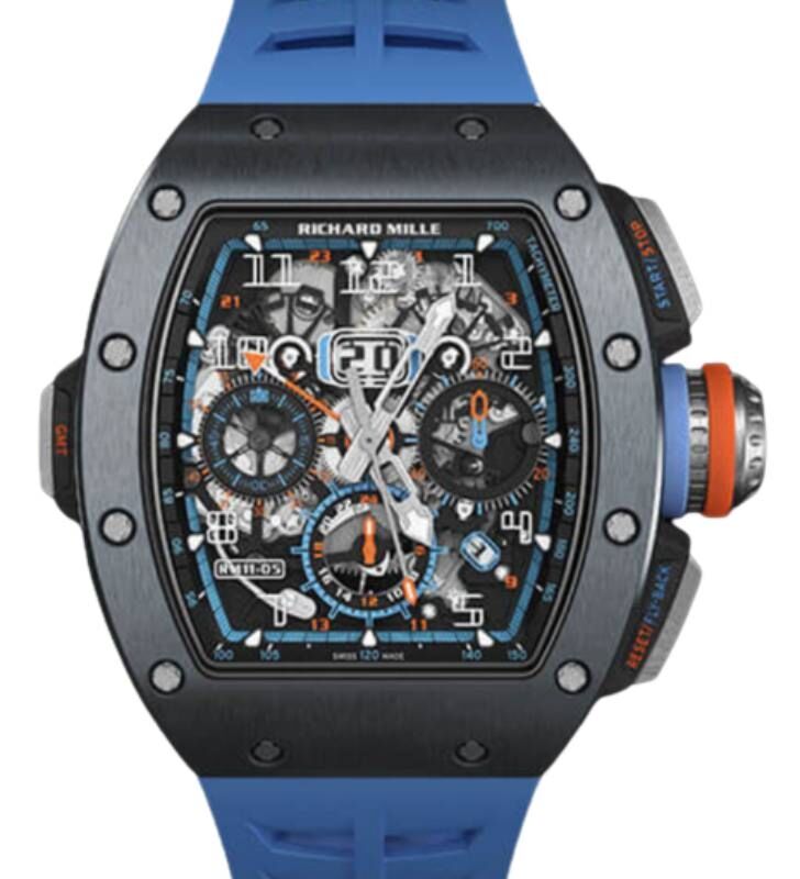 Richard Mille Automatic GMT 50 mm RM11-05 Cermet Skeleton