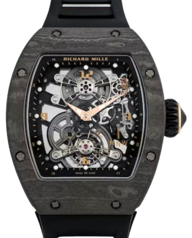 Richard Mille Manual Winding Tourbillon Limited Edition 40 mm RM17-01CAR Carbon Skeleton