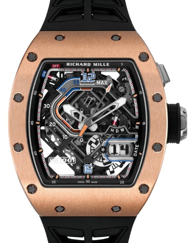 Richard Mille Automatic Winding 42 mm RM30-01RG Red Gold Luminous