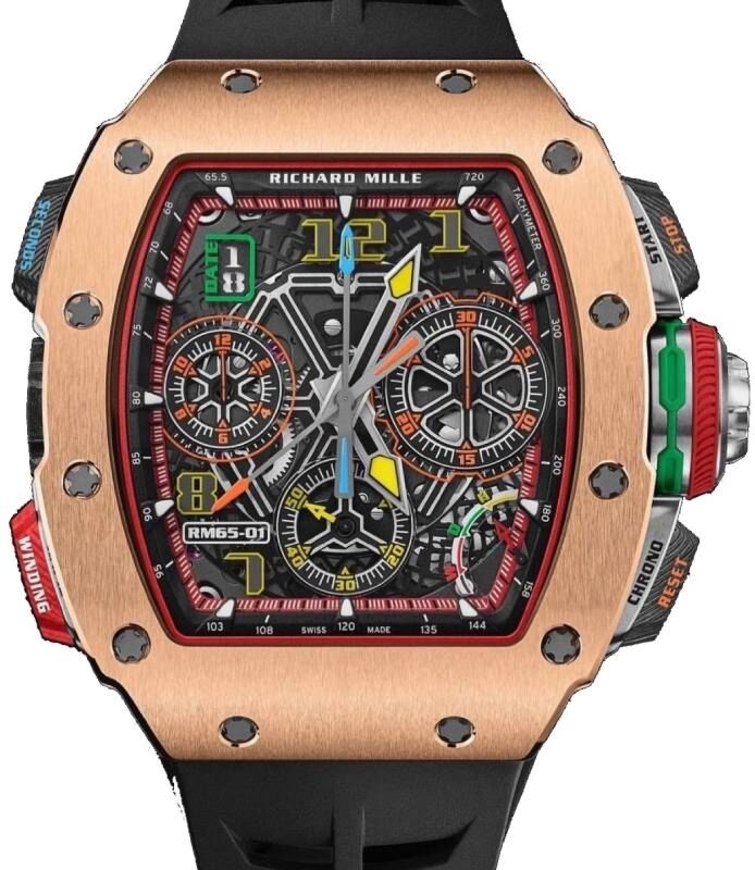 Richard Mille Split-Seconds 50 mm RM65-01RG Rose Gold Skeleton