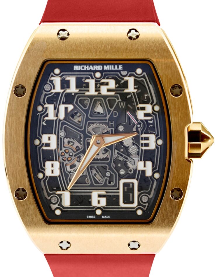 Richard Mille Automatic Winding Extra Flat 38 mm RM67-01P2 Rose Gold Skeleton