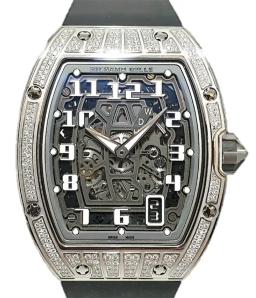 Richard Mille Automatic Winding 38 mm RM67-01WGD White Gold Skeleton
