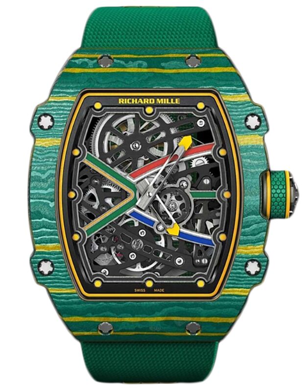 Richard Mille Automatic Winding Wayde van Niekerk 38 mm RM67-02WN Carbon Black/Golden