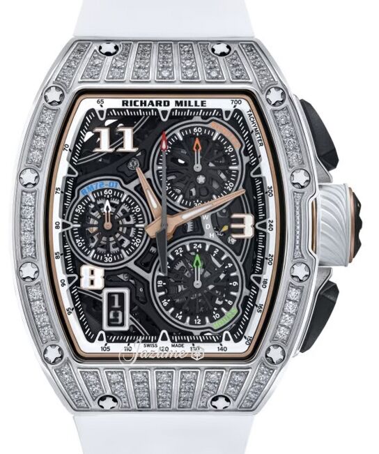Richard Mille Lifestyle Flyback Chronograph 47 mm RM72-01WGSD White Gold/Diamonds Luminous