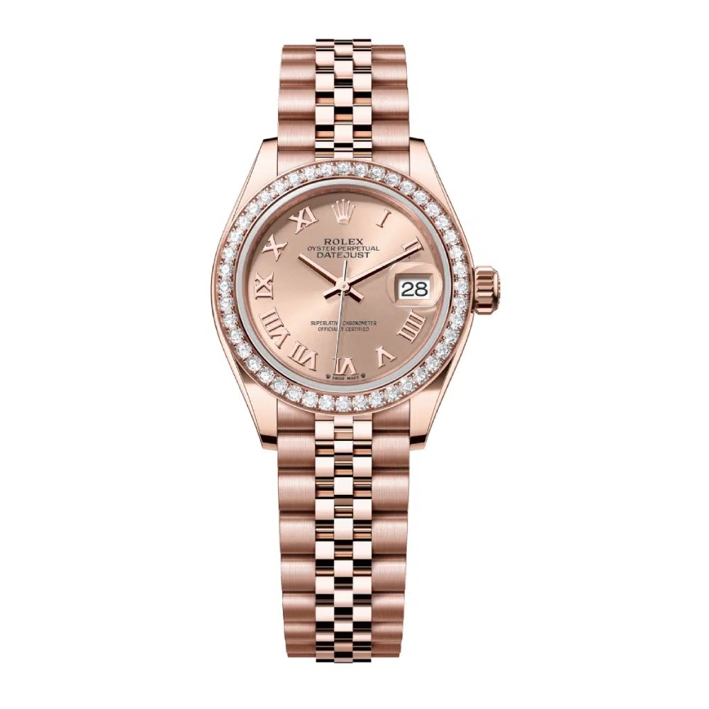 Rolex Lady-Datejust 28 28 mm 279135-SUNDDR9P Rose Gold/Diamonds Sundust