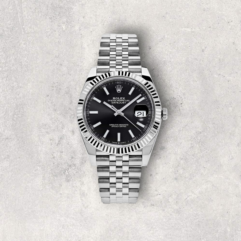 Rolex Datejust 41 126334 Stainless Steel Black Dial Jubilee Bracelet Fluted Bezel