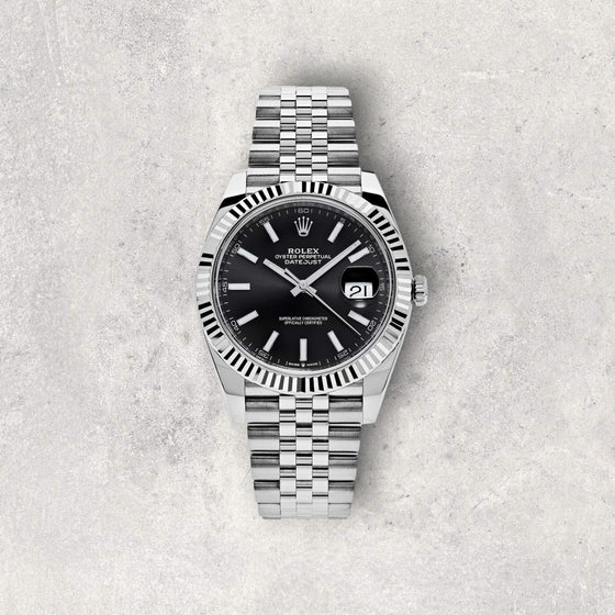 Rolex Datejust 41 126334 Stainless Steel Black Dial Jubilee Bracelet Fluted Bezel