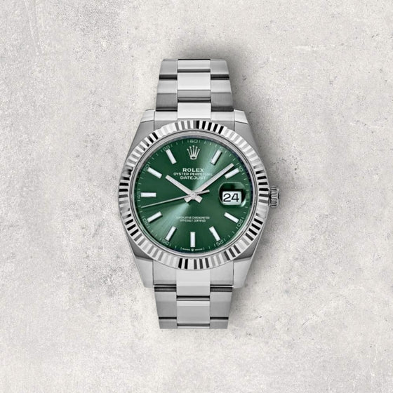 Rolex Datejust 41 126334 Stainless Steel Mint Green Dial Oyster Bracelet Fluted Bezel