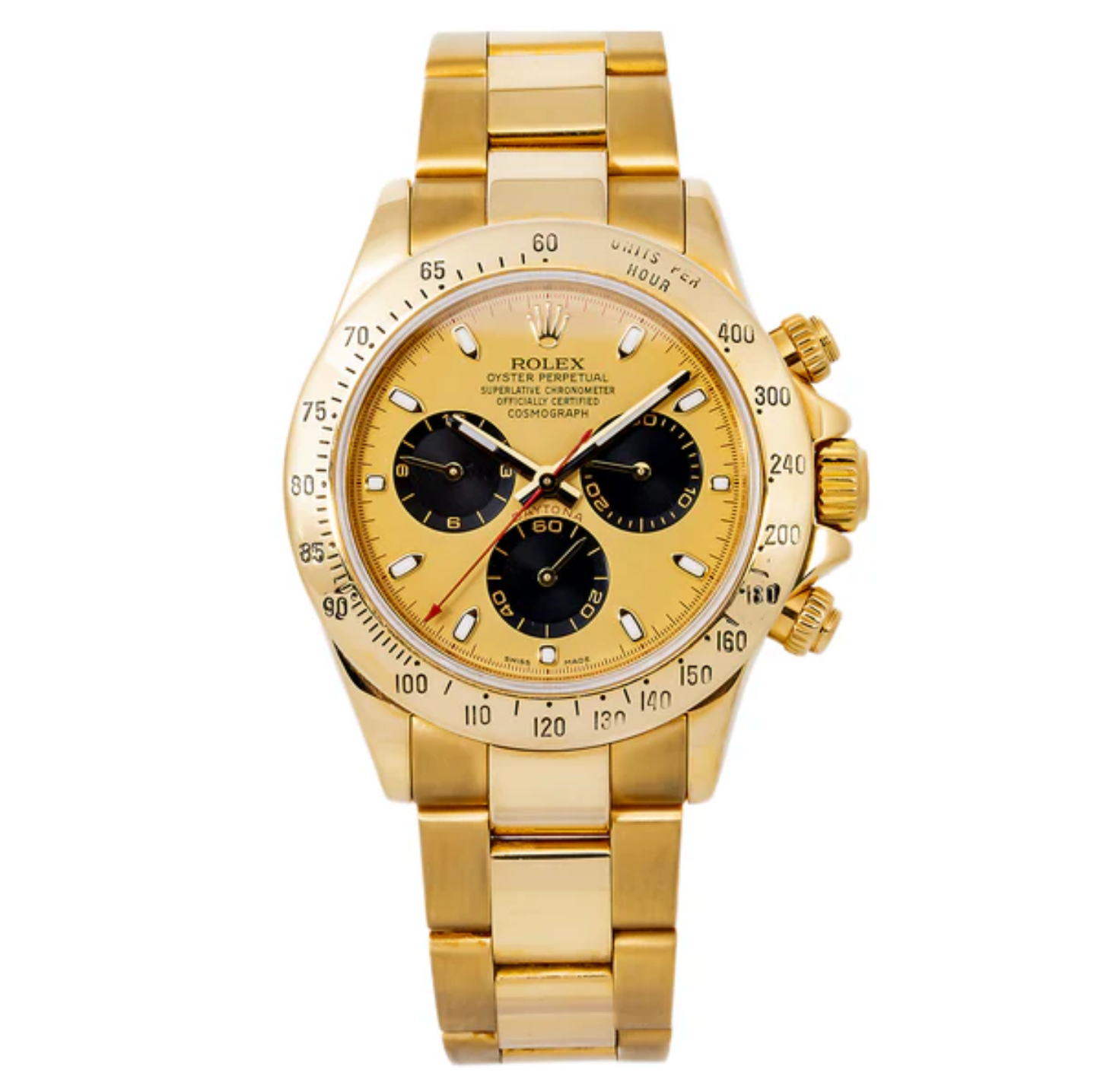 Rolex Cosmograph Daytona 40 mm 116528RPN Yellow Gold Luminous