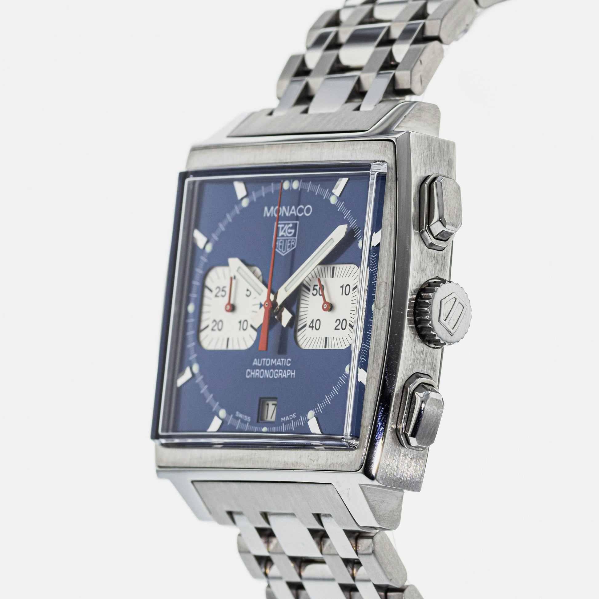 TAG Heuer Monaco Chronograph 'Steve McQueen' CW2113 Blue Stainless Steel