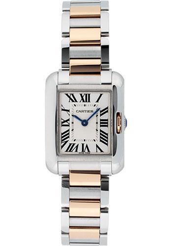 CARTIER W5310036 TANK ANGLAISE PINK GOLD AND STEEL BRAND NEW