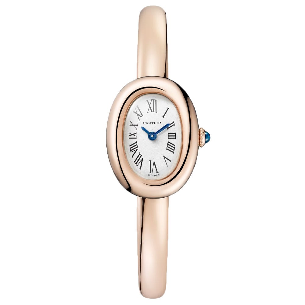 Cartier Baignoire Mini Size 15 Quartz Rose Gold Silver Dial WGBA0047 (WGBA0019)